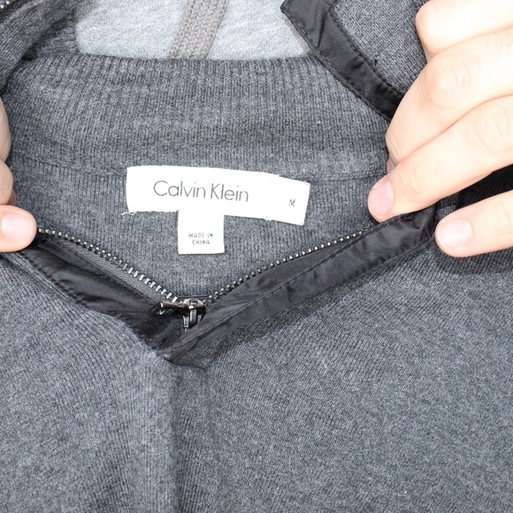 Grey Calvin Klein zip up - Picture 2 of 2